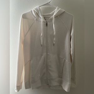Size Sm white draw string hoodie